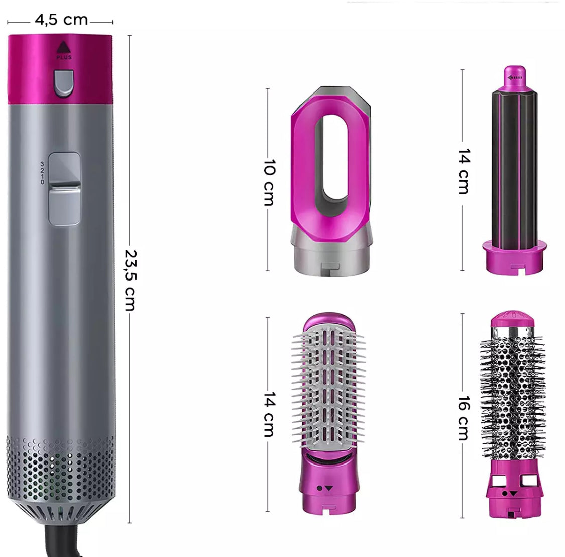 Piastra/Phon/Spazzola 5 in 1